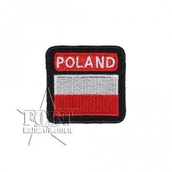 Naszywka Poland+flaga RP - na rzep