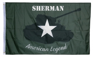 Flaga czołg Sherman - 100x150cm - WW II Series
