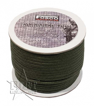 Linka Commando Rope - 5 mm - Rolka 60 m - zielona
