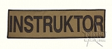 Naszywka - Instruktor - 30x9 cm - coyote - na rzep