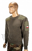 Sweter wojskowy + flaga RP - nowy