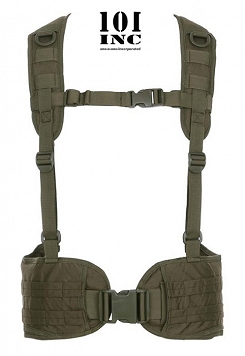 Pas taktyczny z szelkami - Tactical Belt with Harnas - zielony