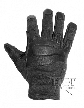 Rękawiczki taktyczne Stealth - kevlar - czarne