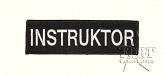Naszywka - Instruktor - 11,5x3,5 cm - czarna - na rzep