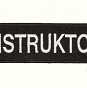 Naszywka - Instruktor - 11,5x3,5 cm - czarna - na rzep