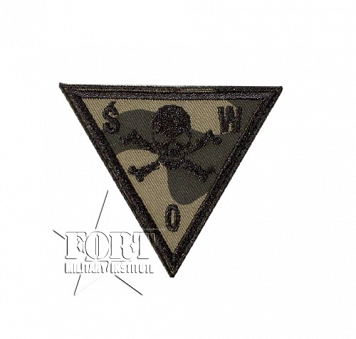 Naszywka SWO - czaszka - woodland