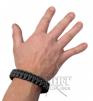 Opaska na rękę Paracord - czarna