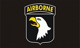 Flaga - 101st Airborne Division - czarna - 100x150cm