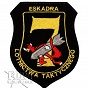 Naszywka  - 7 Eskadra Lotnictwa Taktycznego - czarna