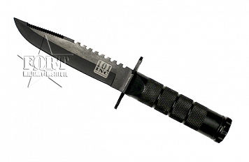 Nóż survivalowy - Mini Survival Knife 11044 - z kompasem - czarny