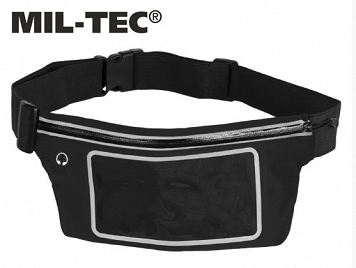 Torba biodrowa (saszetka) na smartfon - Lycra Clear - czarna