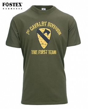 Koszulka - 1st Cavalry Division - zielona