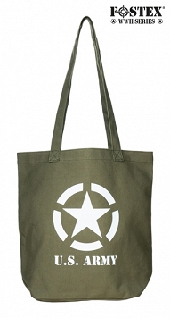 Torba płócienna - Gwiazda US - zielona