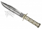 Nóż survivalowy - Survival Knife Silver - z kompasem - MFH