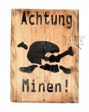 Achtung Minen ! - tabliczka - wzór 3