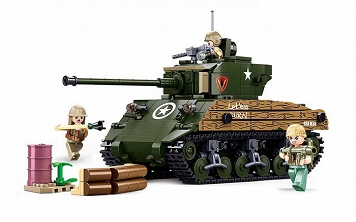 Czołg US- seria Druga Wojna - klocki (B1110)