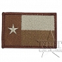 Naszywka - Flaga Texas - brązowa - lewa - na rzep