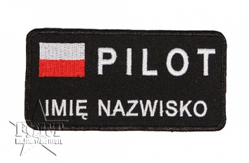 Naszywka Pilot - z nazwiskiem - naszywana