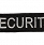 Naszywka SECURITY -  biała - 10 x 2,5 cm 