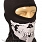 Kominiarka - Czaszka - Skull Balaclava 1 otwór - czarna 