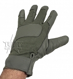 Rękawiczki Airsoft - nomex i skóra - zielone