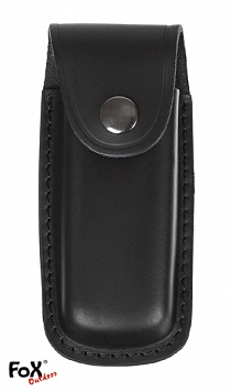 Pokrowiec, etui na nóż - skóra, czarny