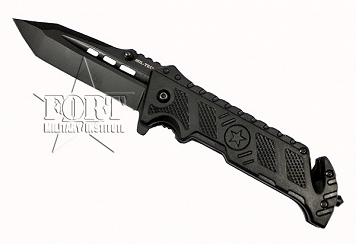 Nóż składany Star - ratunkowy - do samochodu - czarny