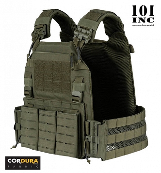 Kamizelka taktyczna - nośnik płyt balistycznych - QR Plate Carrier Lasercut - zielona