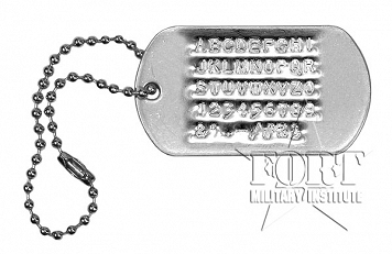 Nieśmiertelnik - Dog Tag - US Army - 1 blaszka - z wybiciem