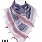 Arafatka PLO Scarf Star - z gwiazdami - biała