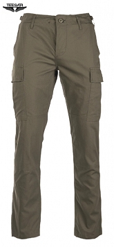 Spodnie BDU - wąskie nogawki - Slim Fit - Teesar - zielone